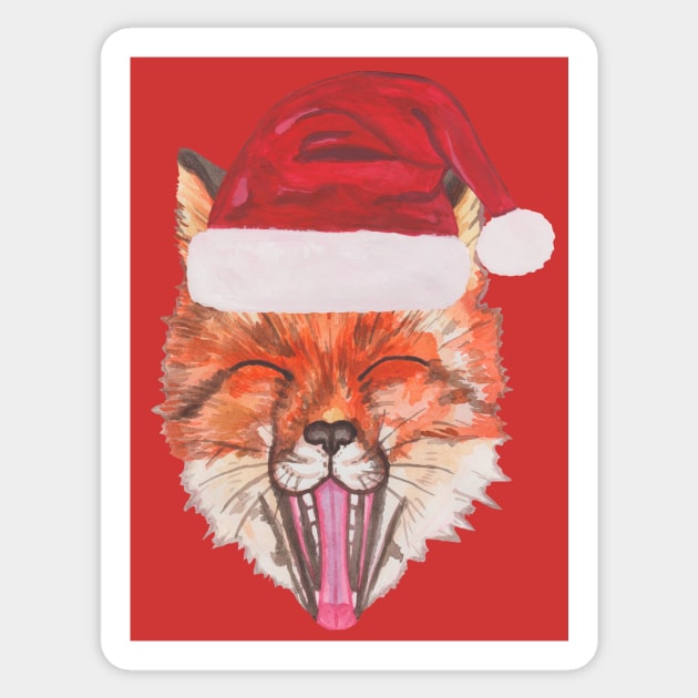 Christmas fox Sticker by deadblackpony